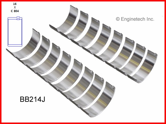 62-65 Ford 4.3L / 260 OHV V8 16V "F"   Rod Bearings 001