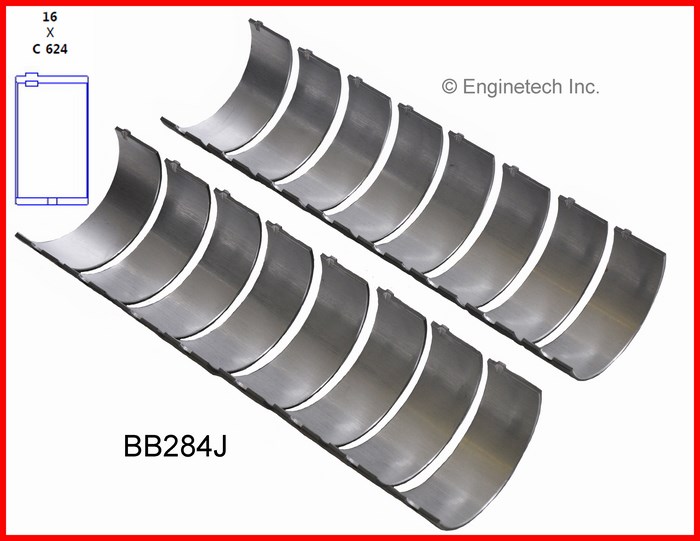 57-67 Chevy Chevrolet Truck GM 4.6L / 283 OHV V8 16V Rod bearings 040